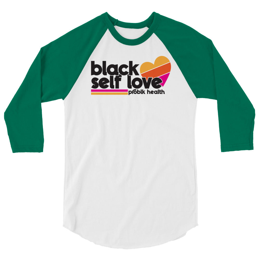 “BLACK SELF-LOVE” Retro 3/4 sleeve premium shirt