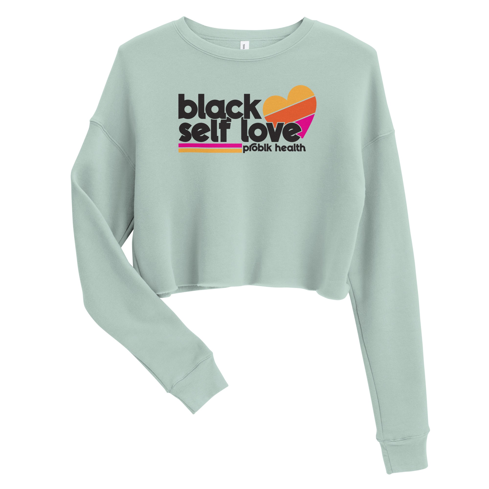 "BLACK SELF-LOVE"  Premium Women's Crop Sweatshirt