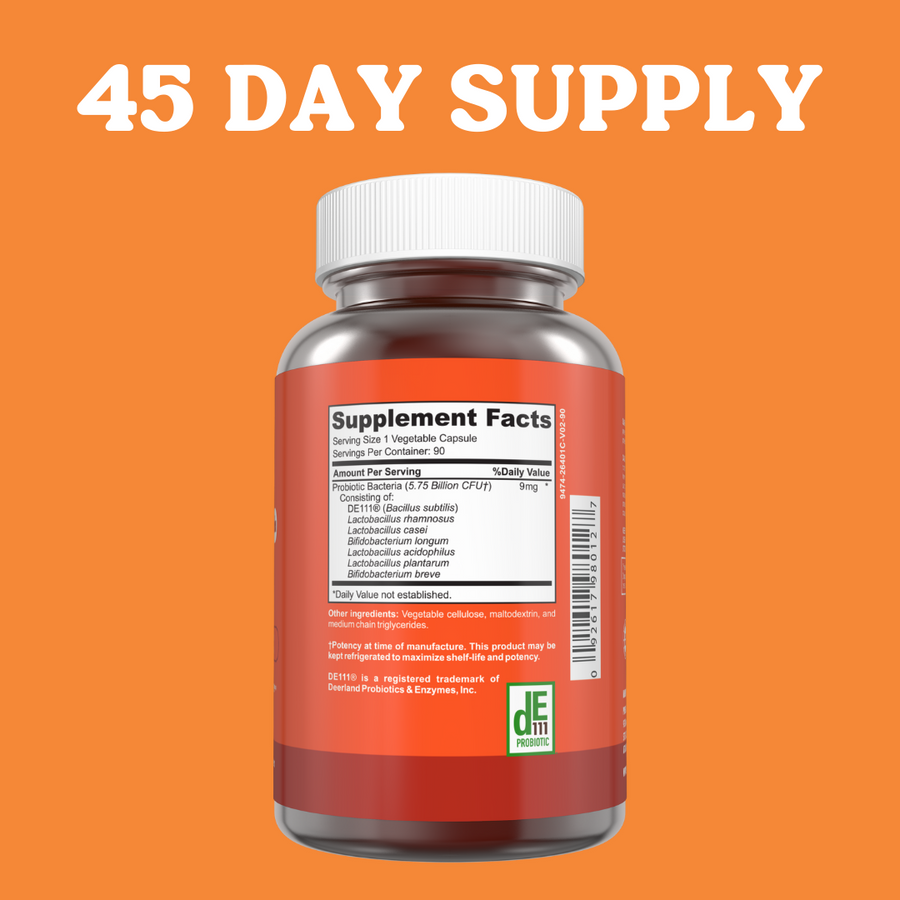 GUT REACTION (Capsule Version) -Probiotic Advanced Formula  (45 Day Supply)