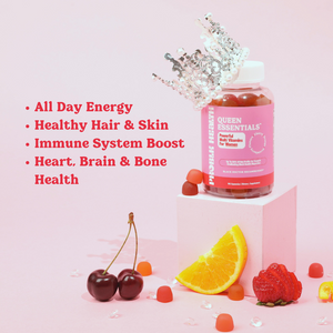 QUEEN ESSENTIALS- Women's Daily Multi-Vitamin (Plant-Based) Gummies (45 Day Supply)