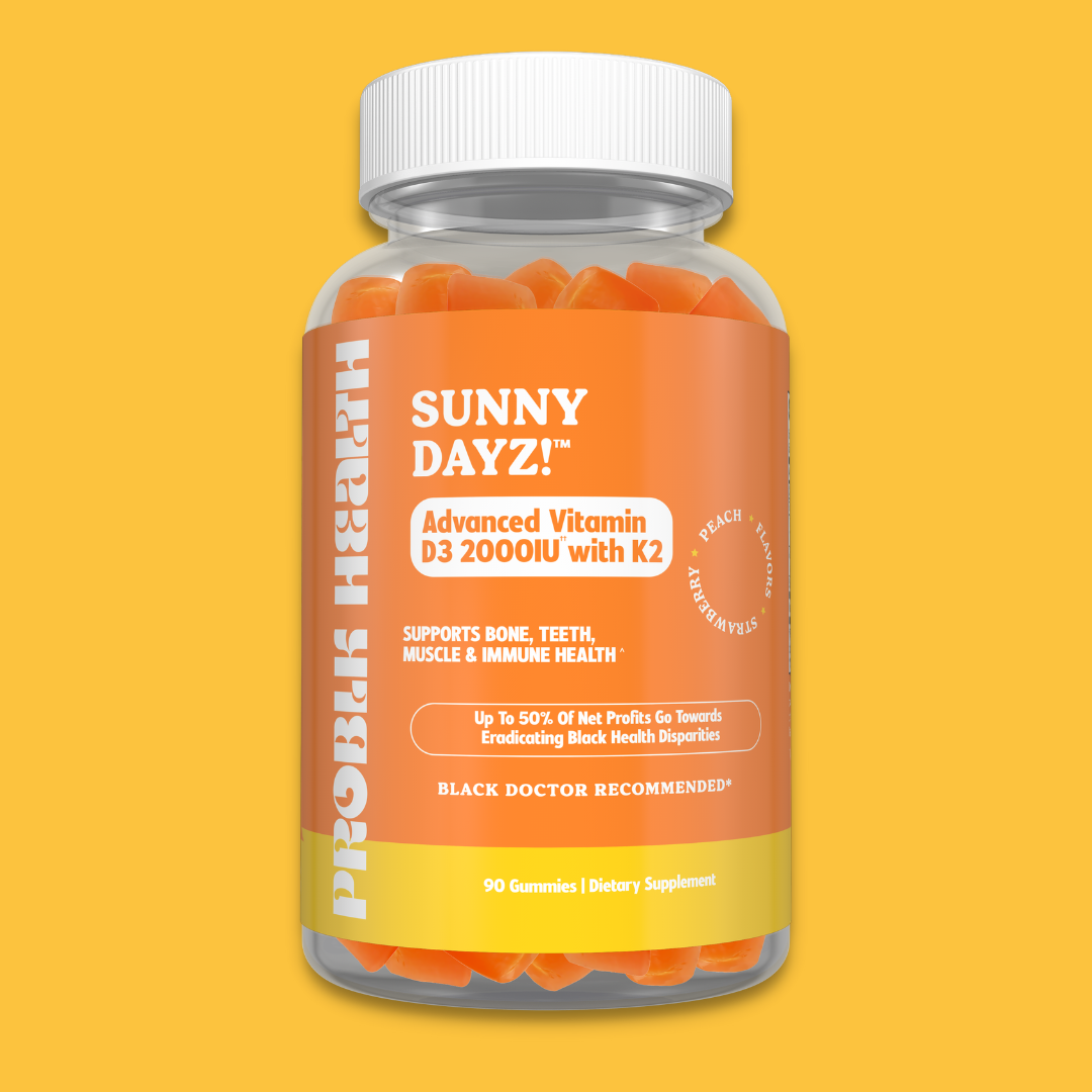 SUNNY DAYZ- Advanced Vitamin D 2000IU w/ K2 (Plant-Based) Gummies (45 Day Supply/.66 Cent A Day)