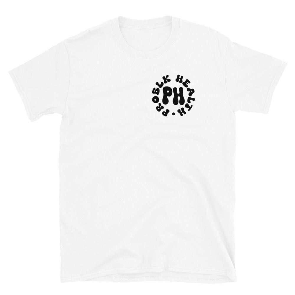 "BLACK HEALTH POWER" Premium White Unisex T-Shirt (front&back design)