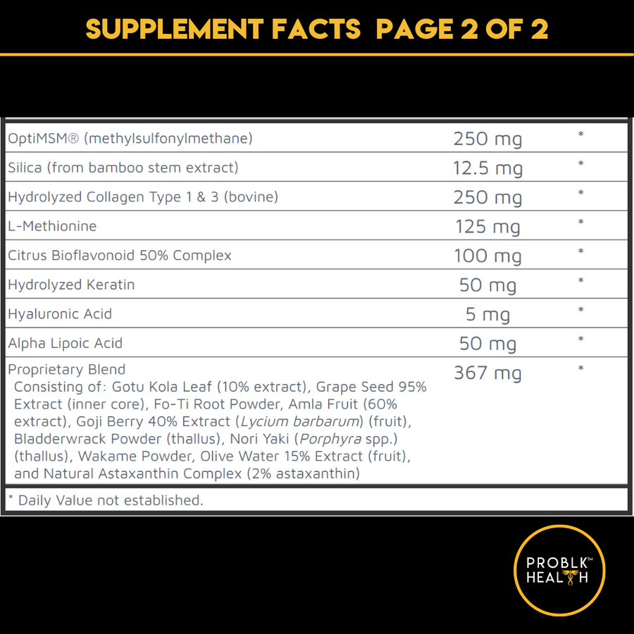 BEAUTIFUL SISTA - Hair Skin & Nails Advanced Formula Tablet (45 Day Supply)