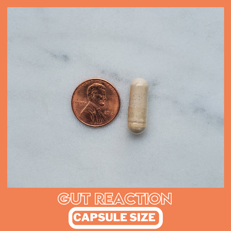 GUT REACTION (Capsule Version) -Probiotic Advanced Formula  (45 Day Supply/.88 Cent A Day))